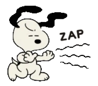 ⚡️ Snoopy Peanuts ZAP 卡通, 狗, 嗖, 漫画, 花生漫画, 史努比 whatsapp sticker