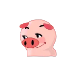 😊 porco, fofo, animal, desenho animado, rosa telegram sticker