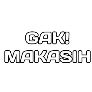 😎 GAK! MAKASIH texte, indonésien, expression, autocollant whatsapp sticker