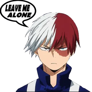📵 Shoto Todoroki My Hero Academia LEAVE ME ALONE Anime, Manga, Lass mich in Ruhe, Todoroki, My Hero Academia, Shoto telegram sticker