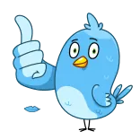 BlueBird whatsapp stickers