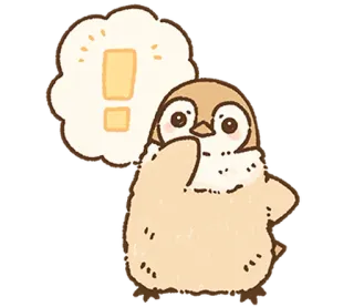 🐧 鳥, ペンギン, かわいい, 漫画, 考え, アイデア whatsapp sticker