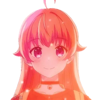 😀 Anime, Fofo, Garota, Personagem, Cabelo rosa, Mangá telegram sticker