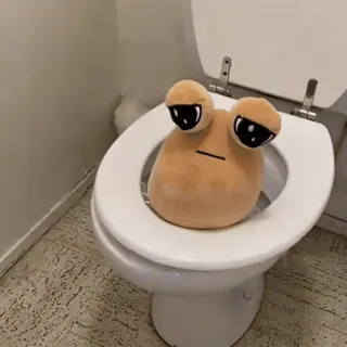 🚽 plush, toilet, bathroom, toy, funny, meme telegram sticker