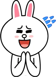 😅 Brown (Line Friends) Line Friends, Brown, kelinci, imut, emoticon, stiker telegram sticker