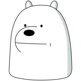 😐 Ice Bear We Bare Bears dibujos animados, oso, oso blanco, oso polar, We Bare Bears telegram sticker