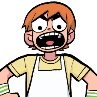 😤 Scott Pilgrim cartoon, animation, character, funny, humor telegram sticker