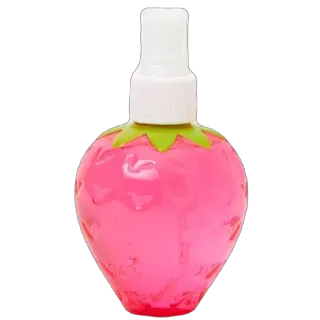 🫥 strawberry, bottle, perfume, pink, fruit, cosmetics telegram sticker