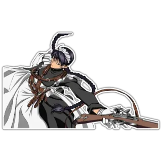😡 Roberta Black Lagoon Anime, Pistola, Maid, Violenza, Black Lagoon, Roberta telegram sticker