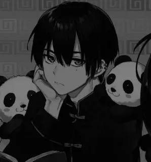 🖤 Anime, Manga, Panda, Junge, Ästhetisch telegram sticker