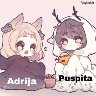 🫂 Adrija
Puspita 만화, 귀여운, 귀엽다, 애니메이션, 할로윈 whatsapp sticker