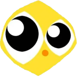 🥺 carino, giallo, diamante, occhi, cartone animato, semplice whatsapp sticker