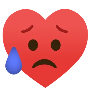 🌟 heart, sad, emoji, crying, tear, feeling, emotion telegram sticker