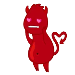😍 devil, heart, love, cartoon, cute, demon whatsapp sticker