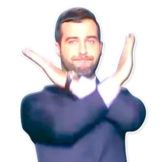 🙅 mann, verschränkte Arme, ablehnung, verweigerung, missbilligung, nein, stopp whatsapp sticker