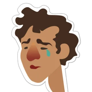 😥 sedih, menangis, emosi, kesal, air mata, orang telegram sticker