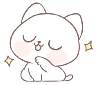 😼 gato, fofo, kawaii, brilho, animal, adesivo whatsapp sticker