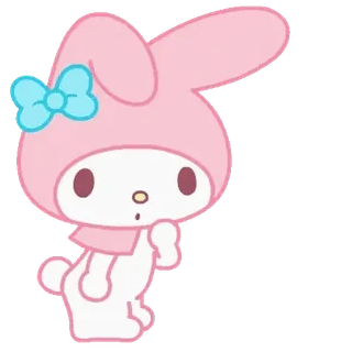 😊 My Melody My Melody, Sanrio, kawaii, lindo, conejo, dibujos animados telegram sticker