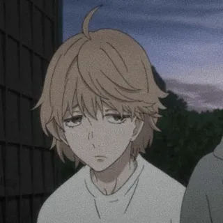 ⛓ Anime, Junge, Traurig, Porträt, Blonde Haare telegram sticker