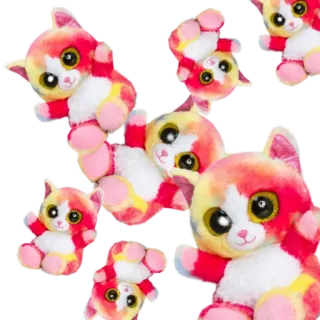 🐱 kitten, cute, cat, plush, stuffed animal, toy, colorful telegram sticker