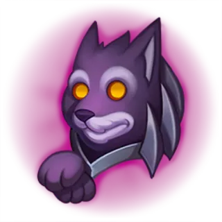 🐶 lupo, animale, cartone animato, personaggio, viola telegram sticker