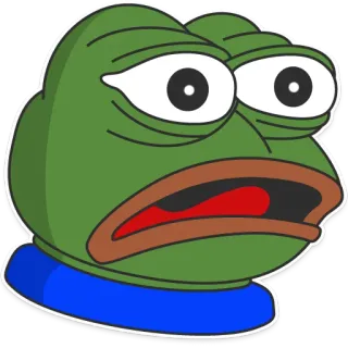 😶 Pepe the Frog pepe, frog, sad, meme, internet telegram sticker