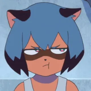 😾 Michiru Kagemori BNA Anime, Uszy zwierząt, BNA, Michiru Kagemori, Kreskówka, Postać, Antropomorficzny telegram sticker