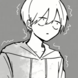 🗞 Mangá, Anime, Chocado, Expressão, Moletom com capuz, Retrato telegram sticker