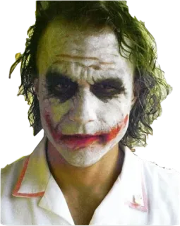 😎 Joker The Dark Knight ジョーカー, ヒース・レジャー, ダークナイト, ヴィラン, DCコミックス telegram sticker