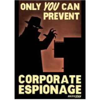 😈 ONLY YOU CAN PREVENT
CORPORATE ESPIONAGE corporate espionage, prevention, security, spy, government telegram sticker