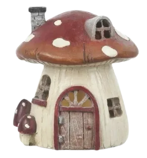 🤩 mushroom, house, fairy, garden, cottagecore, miniature, decoration telegram sticker