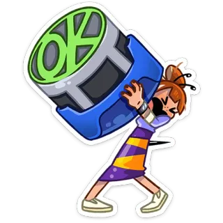 🐝 sticker, cartone animato, personaggio, ragazza whatsapp sticker
