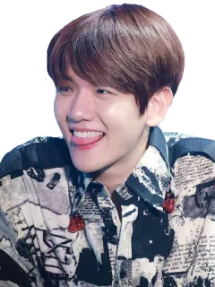 😛 Baekhyun kpop, exo, singer, idol, portrait, person, male telegram sticker
