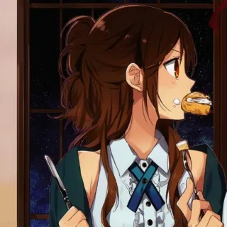 ♨️ 动漫, 卡通, 角色, 吃, 食物, 甜点 whatsapp sticker