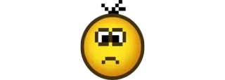 🙁 Emoji, Traurig, Verpixelt, Gelb telegram sticker