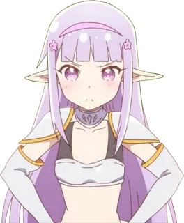 😠 Anime, Elf, Niedlich, Fantasy, Mädchen, Cartoon whatsapp sticker