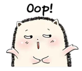🙄 hérisson, dessin animé, mignon, animal, autocollant telegram sticker