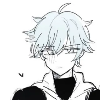 🥰 anime, sketch, manga, portrait, cartoon telegram sticker