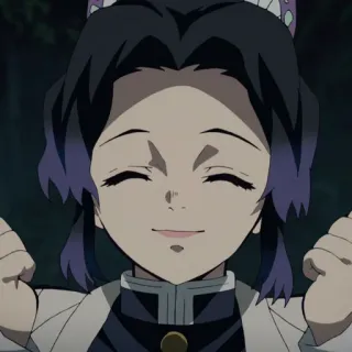 🦋 Shinobu Kocho Demon Slayer Аниме, Клинок, рассекающий демонов, Шинобу Кочо, Персонаж, Манга, Улыбается telegram sticker