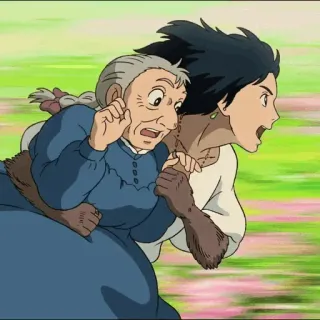 ⚜ Howl's Moving Castle El castillo ambulante, Anime, Ghibli, Sophie, Howl telegram sticker