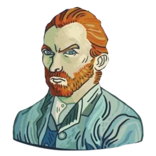 😡 Vincent van Gogh van gogh, retrato, artista, pintura whatsapp sticker