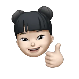 👧 Эмодзи, Мемоджи, Палец вверх, Лайк, Девушка, Счастливый telegram sticker