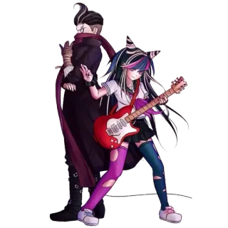 🎸 Ibuki Mioda Danganronpa Anime, Ibuki Mioda, Danganronpa, Gitarre, Charakter telegram sticker