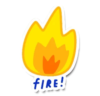 🔥 FIRE! feu, flamme, chaud, brûler, allumage, chaleur whatsapp sticker