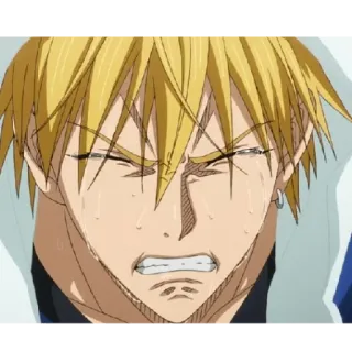 🎭 Kise Ryota Kuroko's Basketball Anime, Chorando, Basquete, Lágrimas, Esportes telegram sticker