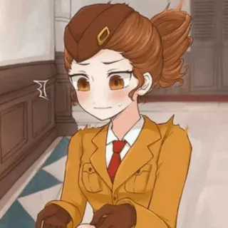 ☔️ anime, woman, military uniform, female, character, portrait telegram sticker