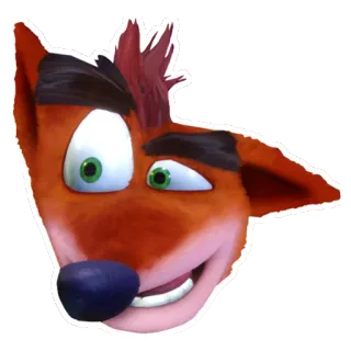 🤔 Crash Bandicoot crash bandicoot, video game, cartoon, character whatsapp sticker