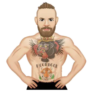 🙌 Conor McGregor McGregor conor mcgregor, combattant, mma, sport, tatouages, dessin animé telegram sticker