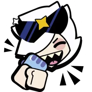 🎭 brawl stars, character, colette, police, star telegram sticker