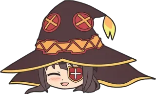 😵 Megumin Konosuba Anime, Sticker, Megumin, Konosuba, Mignon, Kawaii, Chibi whatsapp sticker